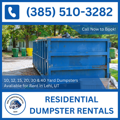 Sustainable Residential Dumpster Rental Practices in Lehi, Utah - Utah County Focus - DDD Dumpster Rental Lehi
